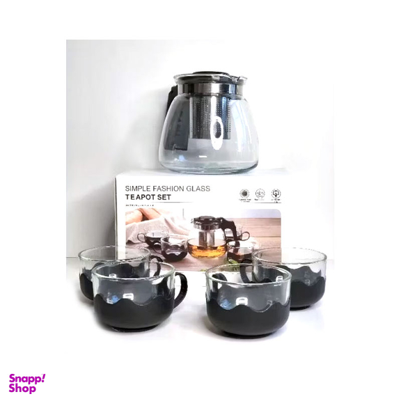 سرویس 5 پارچه قوری و فنجان مدل Bl01