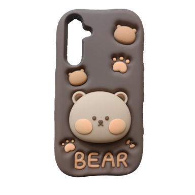 قاب گوشی موبایل سیلیکونی عروسکی مدل خرسی پاپ سوکت شو کد 124 مناسب سامسونگ Galaxy A14