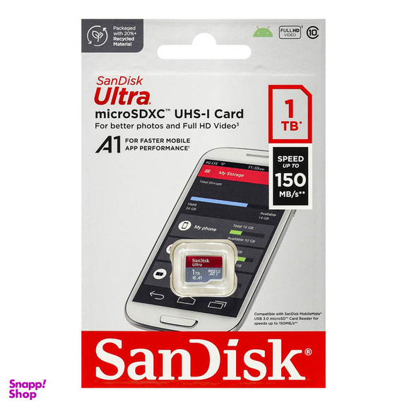 کارت حافظه microSDXC سن دیسک مدل Ultra کلاس 10 استاندارد UHS-I A1 سرعت 150MBps