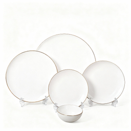 سرویس غذاخوری اپال 26 پارچه دسینی مدل دیوالی خط طلا اقتصادی