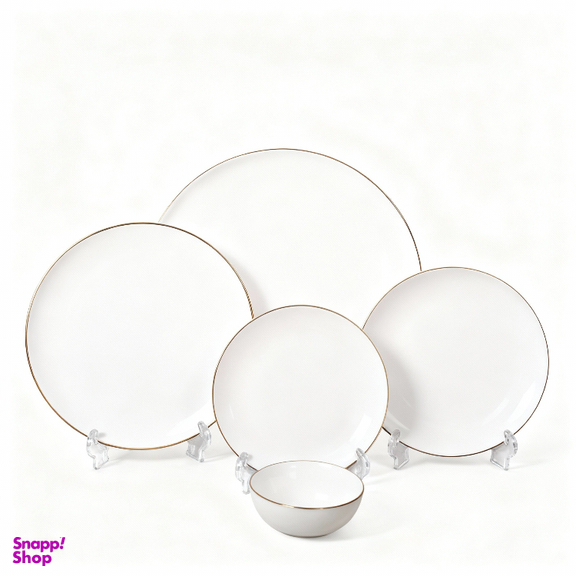 سرویس غذاخوری اپال 26 پارچه دسینی مدل دیوالی خط طلا اقتصادی