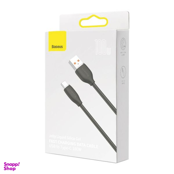 کابل تبدیل USB به USB-C باسئوس مدل JELLY LIQUID SILICA GEL 100W طول 2 متر