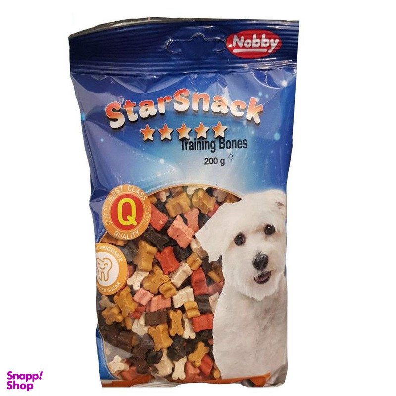 تشویقی سگ نوبی مدل training starsnack bones وزن 200 گرم