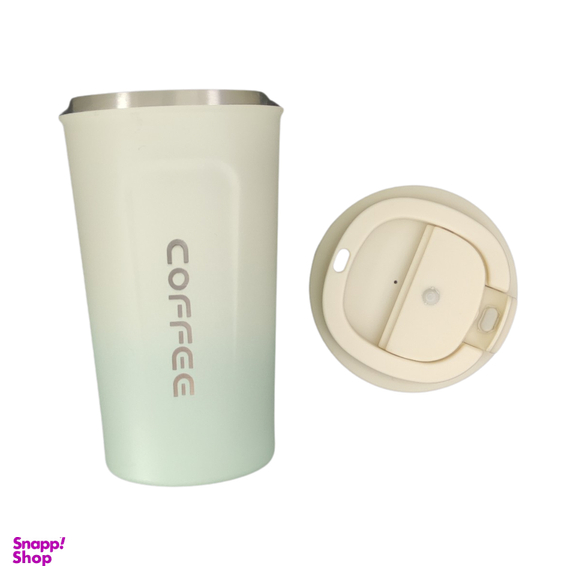 ماگ سفری طرح coffee مدل پاستیلی حجم 500 میلی لیتر