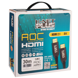 کابل 2.1 HDMI فیبر نوری کی نت پلاس مدل KP-A161 طول 30 متر