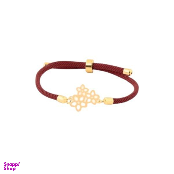 دستبند طلا 18 عیار زنانه پانسی مدل سه گل کد D40098