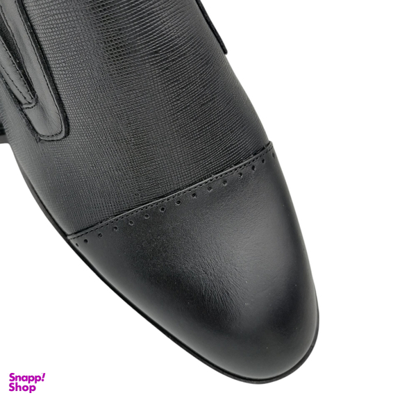 کفش رسمی مردانه چرم ریباری مدل L12 رنگ مشکی