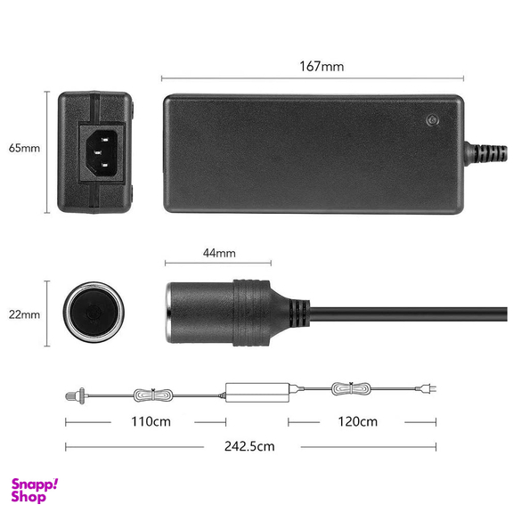 مبدل برق شهری به فندکی خودرو مدل c-98
