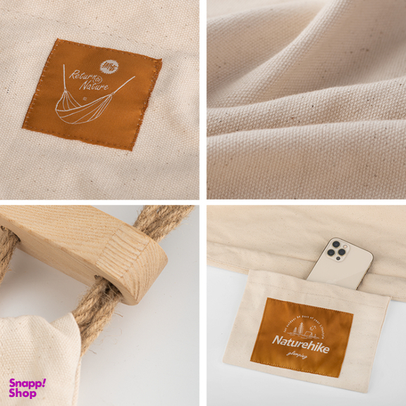 ننو 2 نفره چوب دار نیچرهایک مدل DC-G02-Drag-Detachable Fold Double Canvas Hammock کد DC001