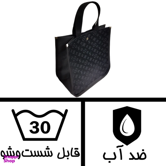 ساک دستی زنانه مدل دکمه ای کد 1 رنگ مشکی