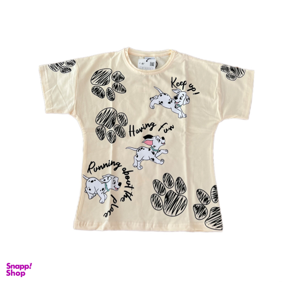 ست تیشرت و شلوارک دخترانه طرح سگ نگهبان کد 000135