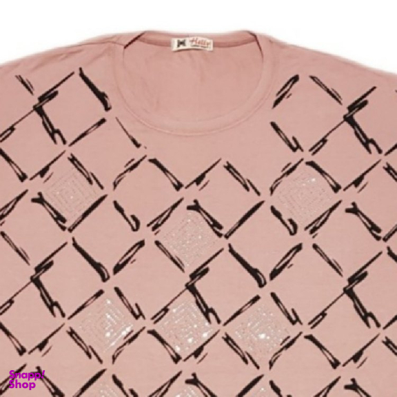 تیشرت زنانه کد 200 رنگ صورتی