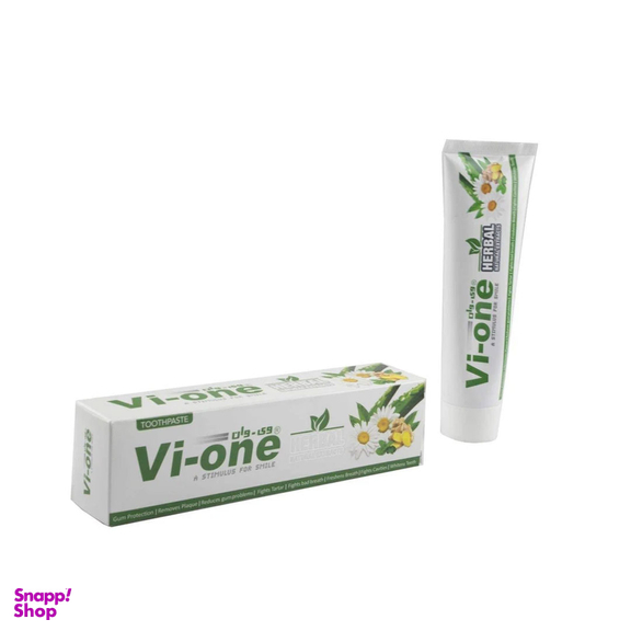 خمیر دندان وی وان Vi-One مدل Natural Herbal حجم 80 میلی‌ لیتر