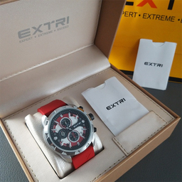 ساعت عقربه ای مردانه اکستری کد X6077-C قرمز نقره ای