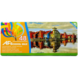 مداد رنگی 48 رنگ ای اف اسکول مکس طرح قایق و کلبه