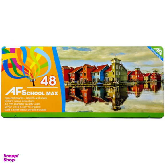 مداد رنگی 48 رنگ ای اف اسکول مکس طرح قایق و کلبه