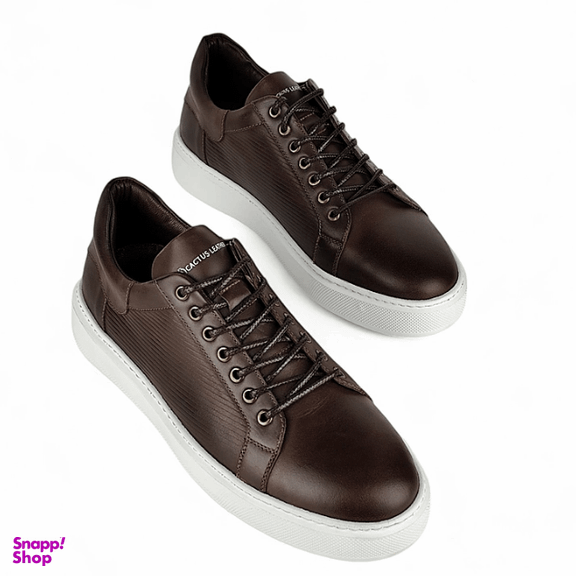 کفش راحتی زنانه چرم کاکتوس کد ws1058 رنگ قهوه ای