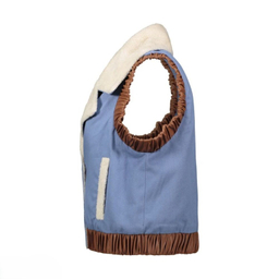 جلیقه رسمی زنانه گره استایل مدل آپاچی رنگ آبی