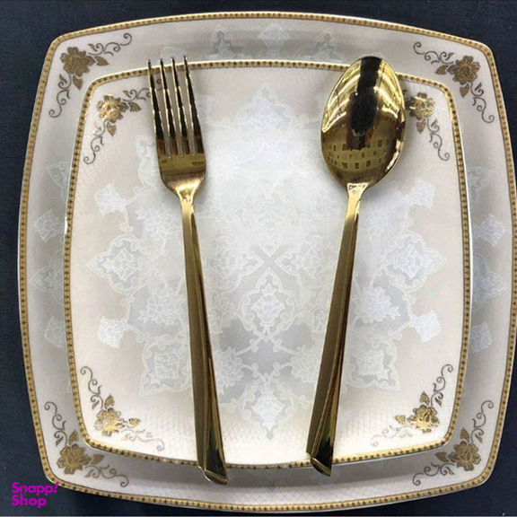 سرویس غذاخوری 105پارچه چینی پردیس مدل کاژین 12نفره