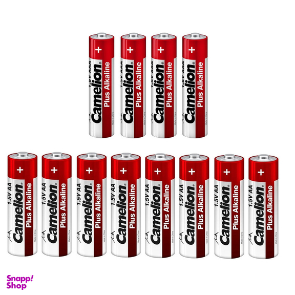 باتری قلمی و نیم قلمی کملیون مدل پلاس آلکالاین میکس 8AA|4AAA بسته 12 عددی