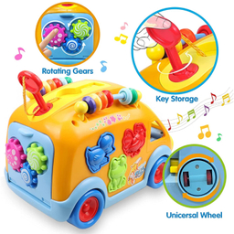 ماشین اتوبوس شادی هولی تویز مدل 988 Activity Shape Sorting Bus