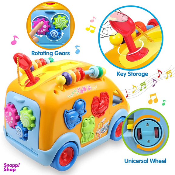 ماشین اتوبوس شادی هولی تویز مدل 988 Activity Shape Sorting Bus