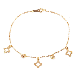 دستبند طلا 18 عیار زنانه مدل ون کلیف کد 131843