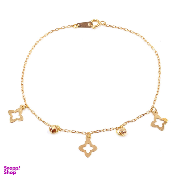 دستبند طلا 18 عیار زنانه مدل ون کلیف کد 131843