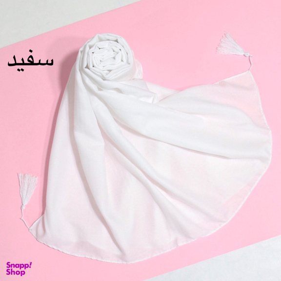 شال زنانه آنالیا مدل نخی دور دوخت منگوله دار کد 9613