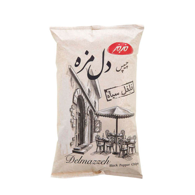 چیپس دل مزه فلفل سیاه مزمز وزن ۱۸۰ گرم