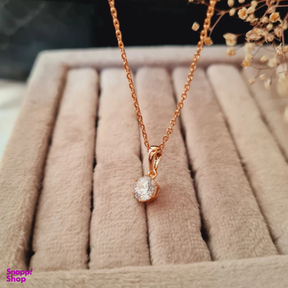 گردنبند زنانه ژوپینگ مدل تک نگین