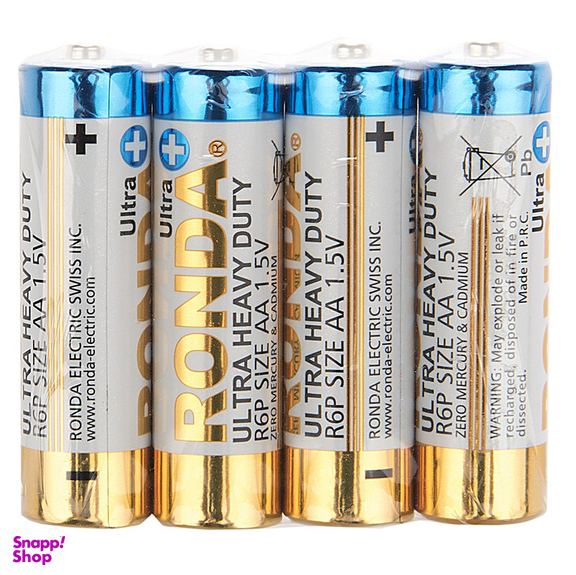 باتری قلمی روندا مدل Ultra Plus Ultra Heavy Duty بسته 4 عددی