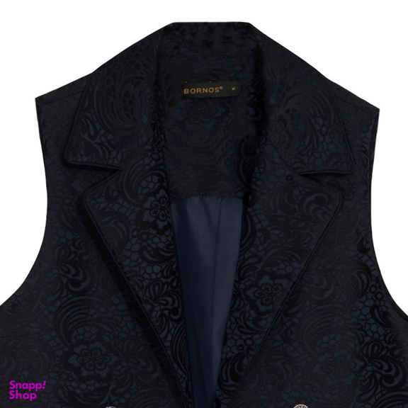 جلیقه رسمی زنانه برنس کد 70104 طرح دار رنگ سرمه ای