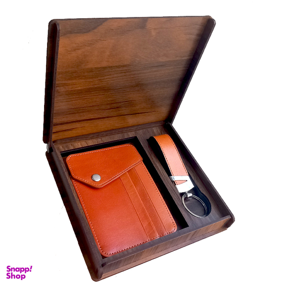 ست هدیه 2 تکه چرم طبیعی مدل sarvakcharm کد 3203