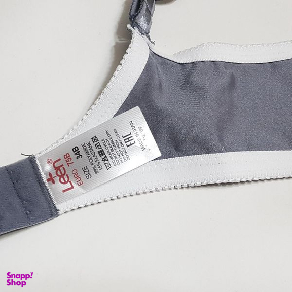 سوتین زنانه لین مدل فنردار گیپور گلدار کد 4680-608 رنگ طوسی