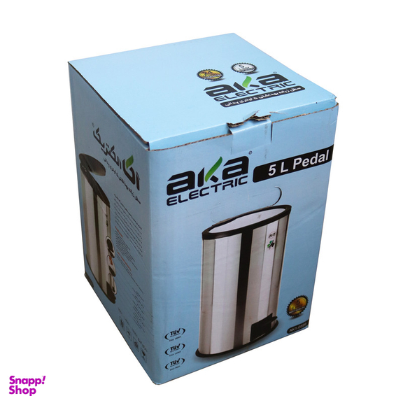 سطل زباله پدالی آکا الکتریک مدل آینه ای کد YP-SADE-05L ظرفیت 5 لیتری
