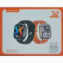 ساعت هوشمند کیکویر مدل KW56 ultra3 سایز ۴۹ میلی متر به همراه هدفون بلوتوثی