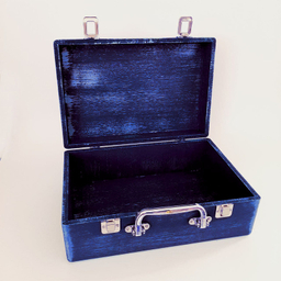 جعبه هدیه چوبی مدل چمدان طرح خطاطی کد WS128