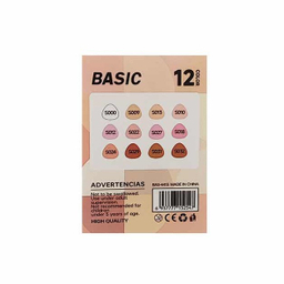 ماژیک بیسیک ست رنگ پوست کد BAS-4413 بسته ۱۲ عددی