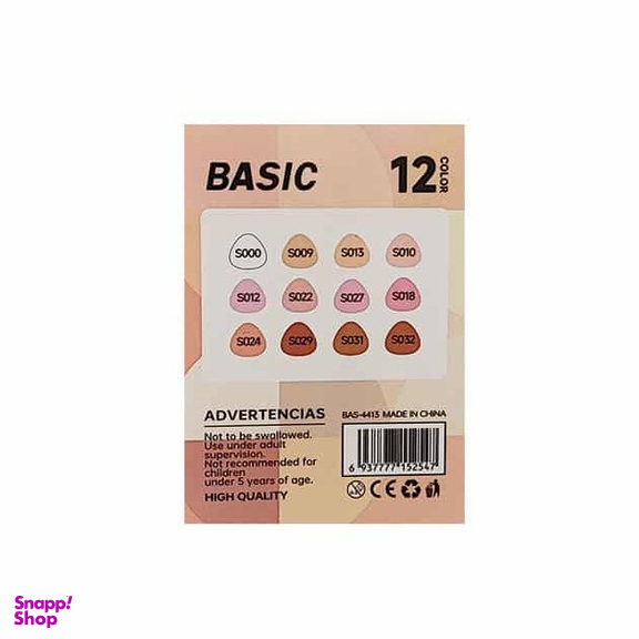 ماژیک بیسیک ست رنگ پوست کد BAS-4413 بسته ۱۲ عددی