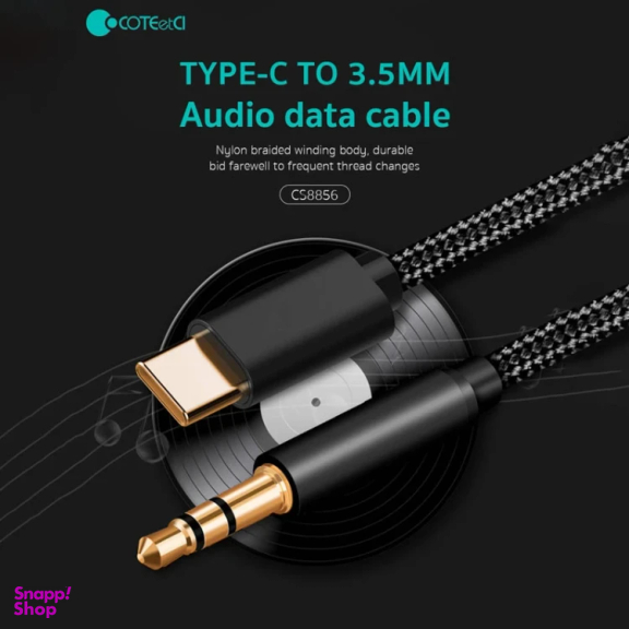 کابل تبدیل Type-C به Jack 3.5mm کوتتسی مدل CS8856 طول 1 متر