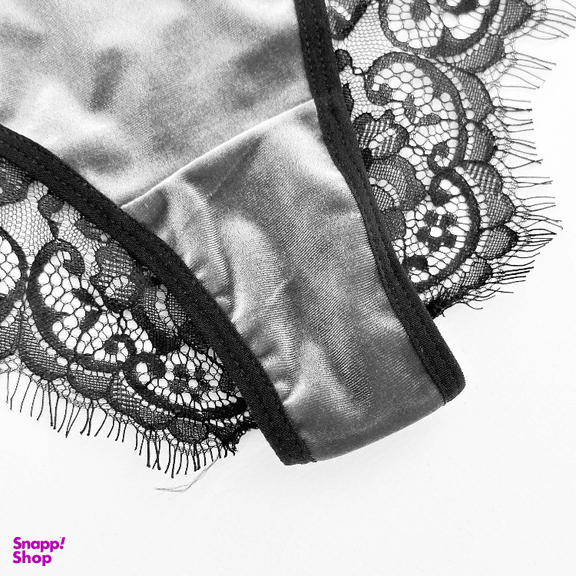 ست سوتین و شورت زنانه نوشه پوش مدل پلانچ کد 85001 رنگ طوسی