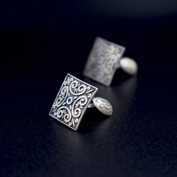 دکمه سردست نقره مردانه مدل مهراز کد CSE01