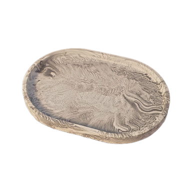 سینی سنگی مدل بلک طرح بیضی ماربل