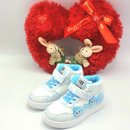 نیم بوت دخترانه مدل RO10219 رنگ سفید آبی