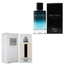 ادو پرفیوم مردانه اسکلاره مدل Sauvage Dior به همراه ادو تویلت DIOR HOMME SPORT