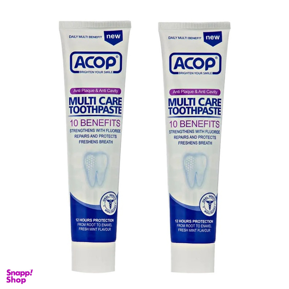 خمیر دندان آکوپ مدل Multi care وزن 90 گرم مجموعه 2 عددی