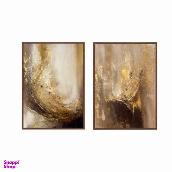 تابلو نقاشی طرح انتزاعی مدل A22 مجموعه ۲ عددی