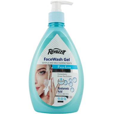 ژل شستشو صورت رینوزیت (Renuzit) مدل Hyaluronic Acid حجم 500 میلی لیتر