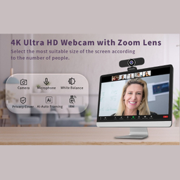وب کم پاویفو مدل 4K AI Auto-Framing With Remote Control